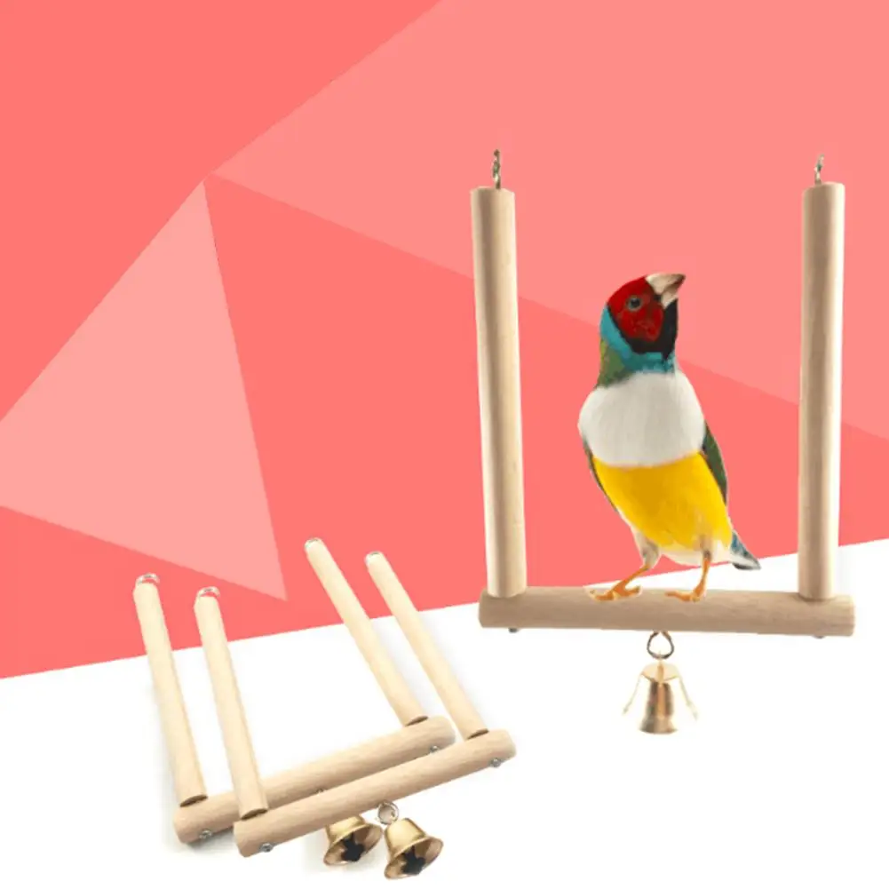 Колокольчик для домашних животных попугай качели птичья клетка игрушка