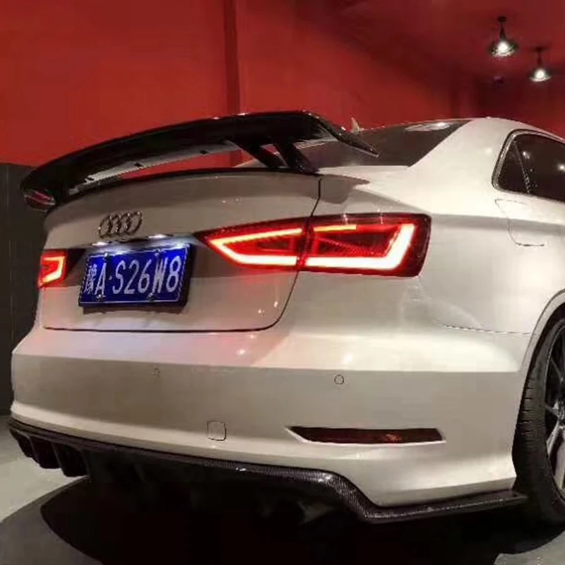 Для Audi A3 A4 A5 A6 A7 TT R8 седан спойлер S3 углеродного волокна задний на крыло крышу