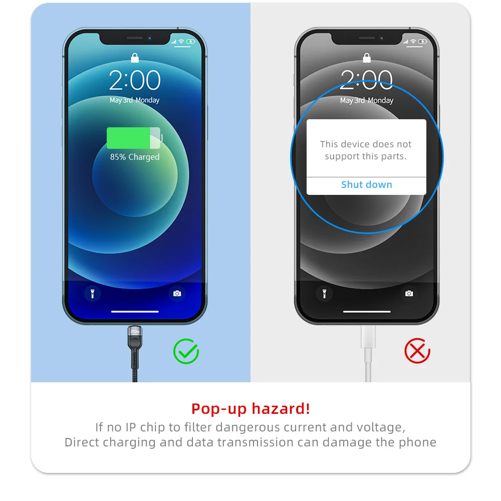 USB кабель Essager для iPhone 12/11 Pro Max/Xs/X PD 20 Вт 2 м|Кабели мобильных телефонов| |