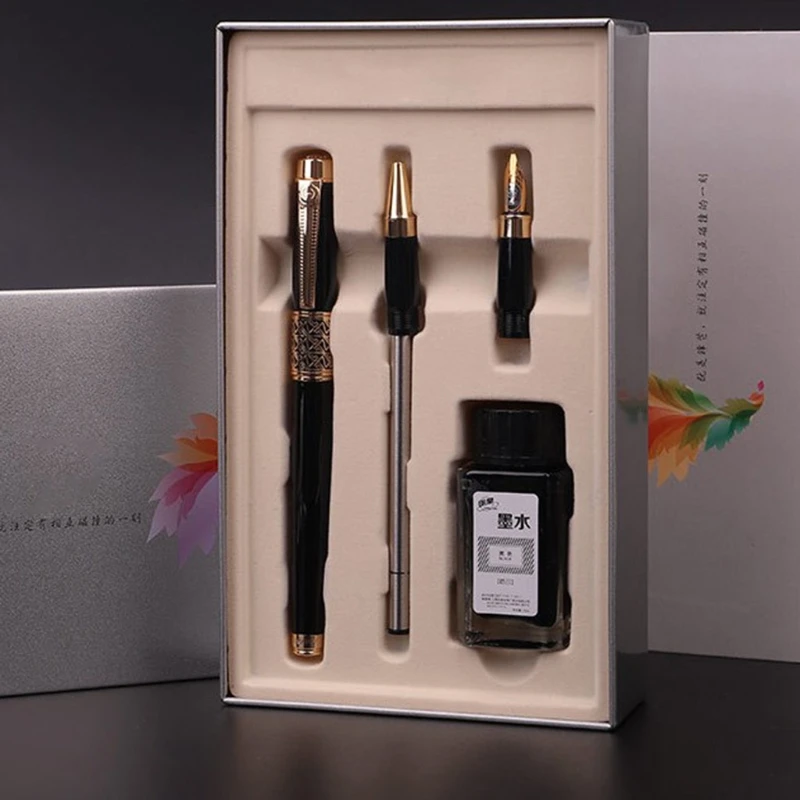 

B2RD Exquisite Business Fountain Pen Signature Calligraphy Pens with Ink Gift Box Set Stationery Student School Supplies