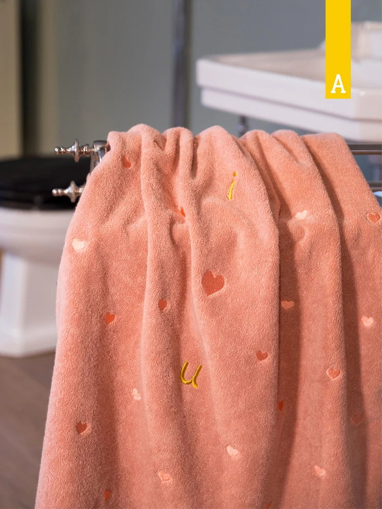 Милые банные полотенца в форме сердца хлопковые мягкие быстросохнущие