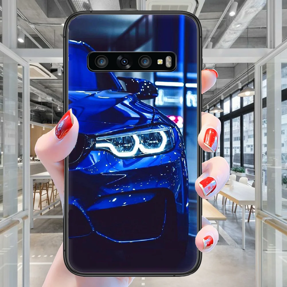 

Blue Car M Power Phone case For Samsung Galaxy Note S 8 9 10 20 Plus E Lite Uitra black Shell 3D Prime Silicone Cover Trend