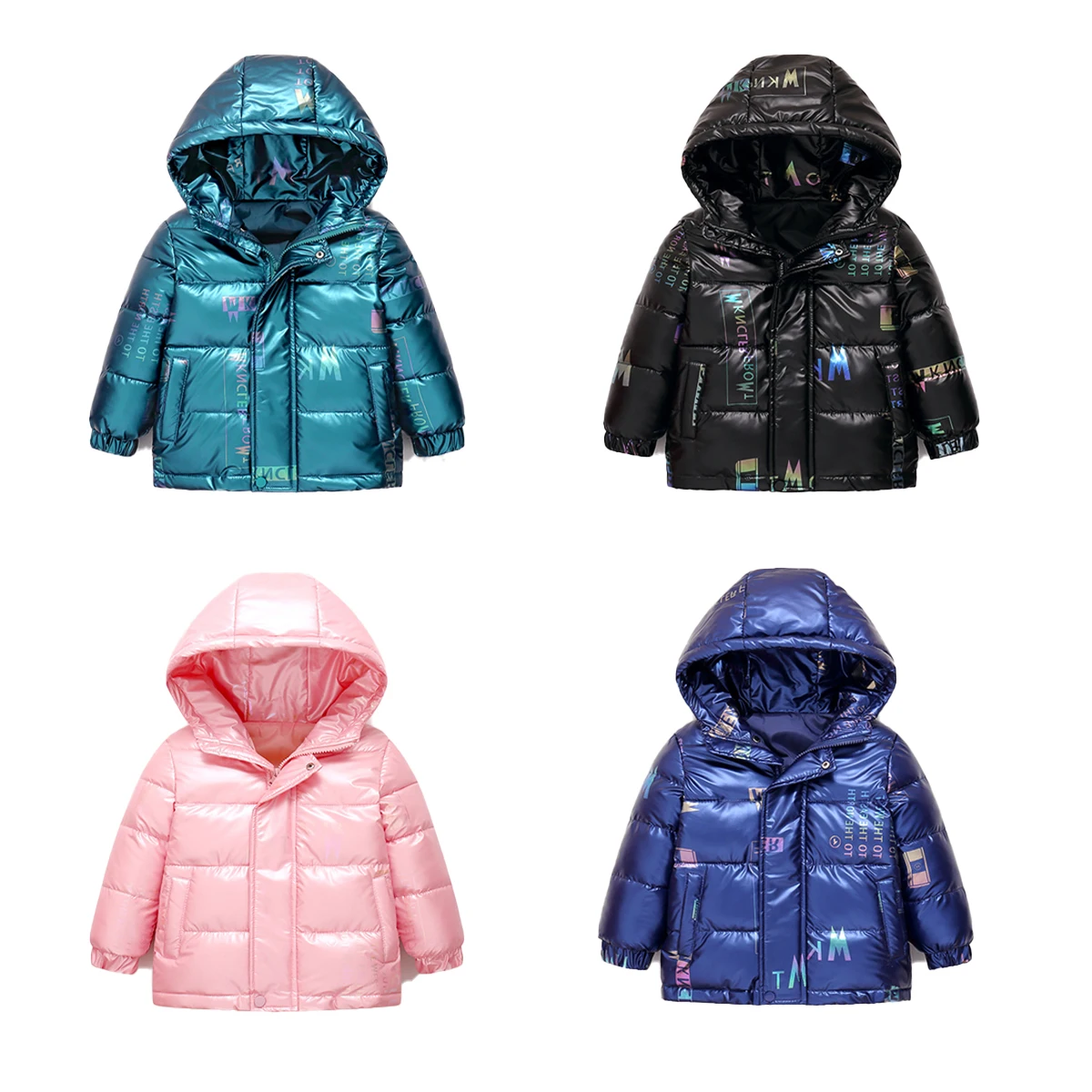 

Baby Boys Winter Jacket Solid Hooded Windproof for Kids Clothes Warm Cotton Padded Coat Girls Outerwear