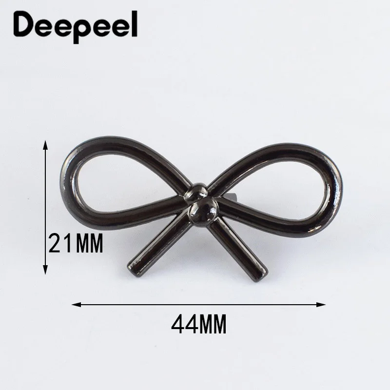Deepeel 5/10 шт. 44*22 мм с бантом обувь декоративной металлической пряжкой и сумки декор