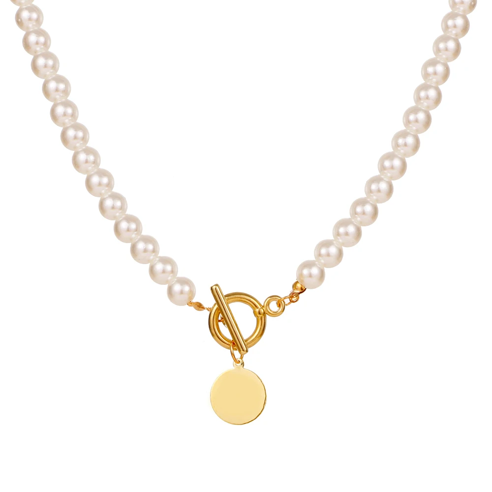 

KINFOLK Pearl Necklaces For Women Simulated Pearl Chain Necklace Collier Femme Choker Wedding Bridal Jewelry Party Gifts 2021