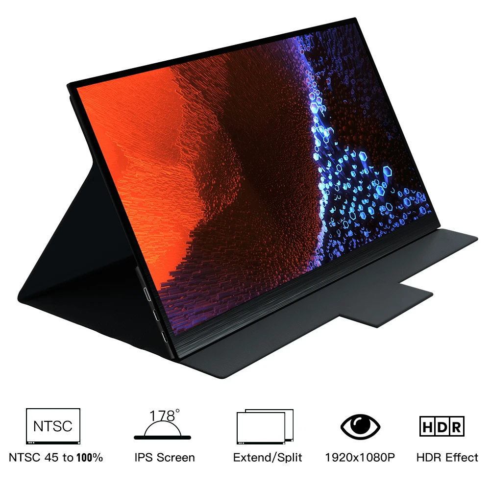 

T16A Portable Monitor 15 Inch 1920x1080 Type C Computer Monitor Gaming IPS Display Screen Monitor For PS4 /Xbox/Smartphone/Table