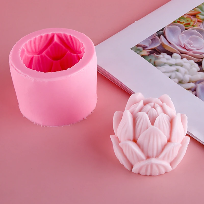 Силиконовые формы новый лотоса моделирование мыло ручной работы Ароматические