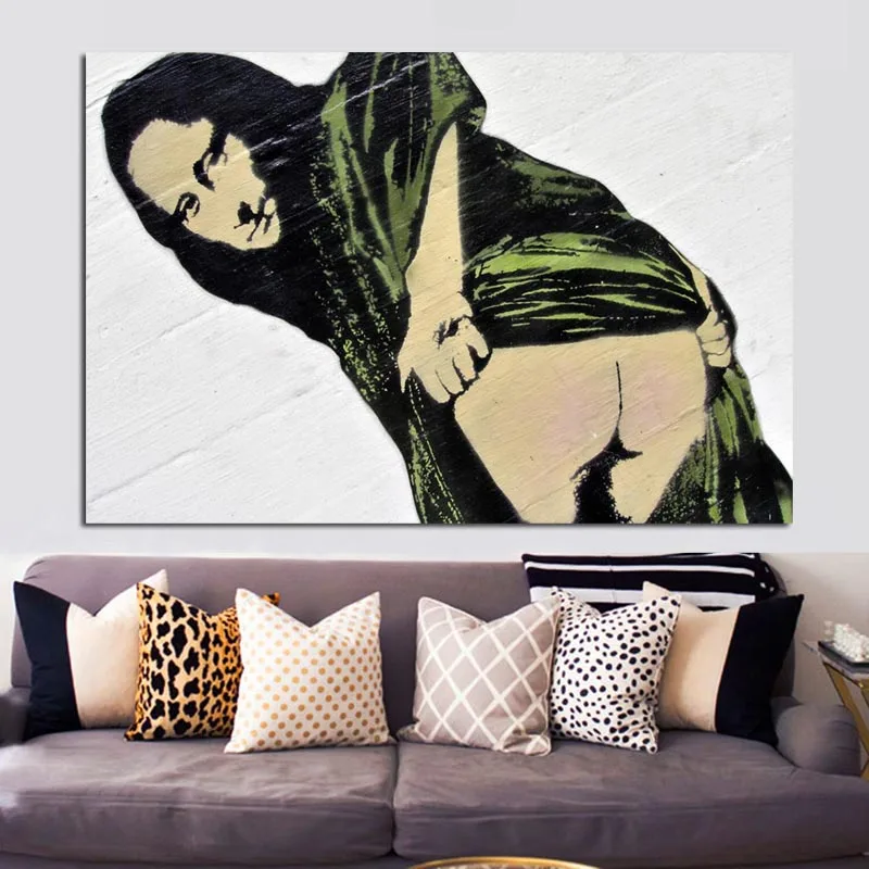 С принтом &quotпоп арт&quot Норвегия граффити Ставангер Monalisa на холсте с портрета