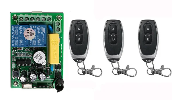 Беспроводной пульт дистанционного управления переменного тока 220 В RF 2 канала 10 А