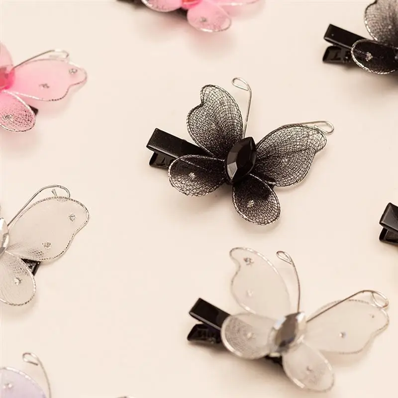 10 шт./компл. заколки для волос мини сетчатая заколка-бабочка декора металлические