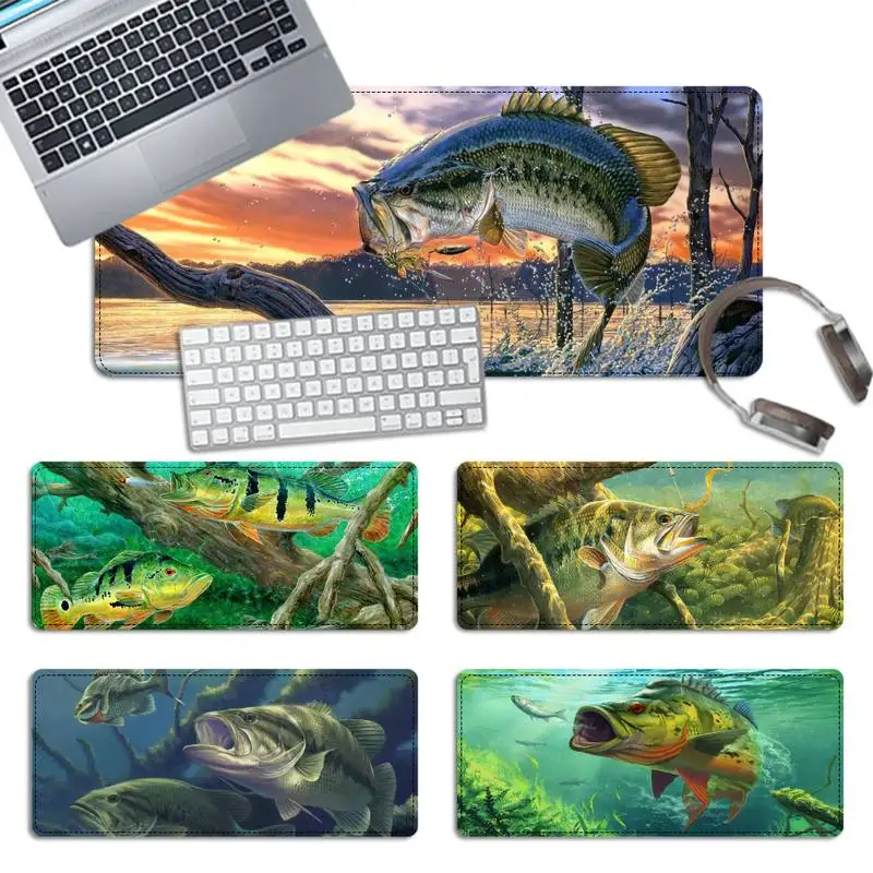 

Игровой коврик для мыши, для ловли окуня, большой, коврик для рабочего стола