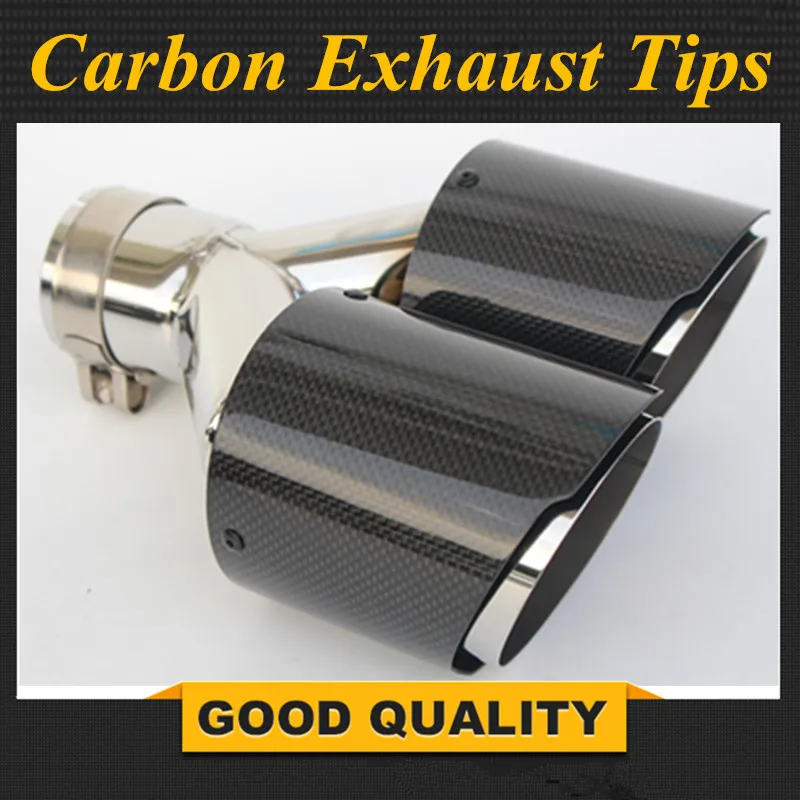 Универсальный двойной наконечник для выхлопной трубы Akrapovic глянцевый из