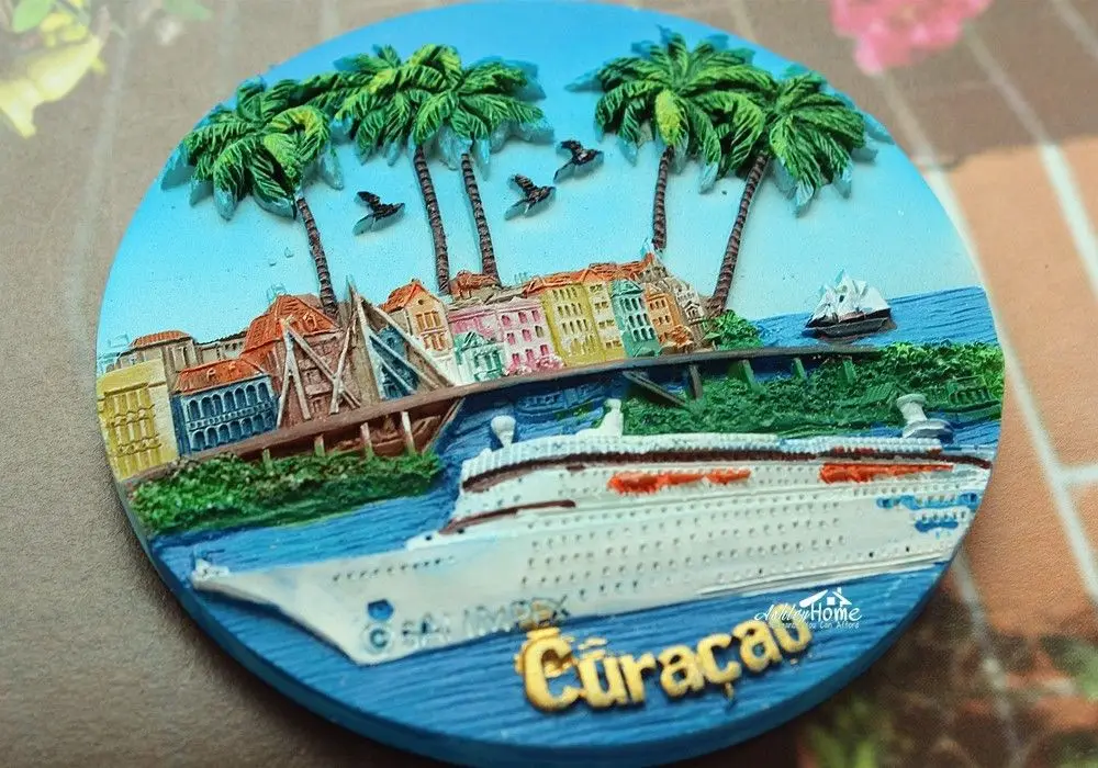 Туристический сувенир Curacao Island Нидерланды 3D искусственная смола идея для подарка