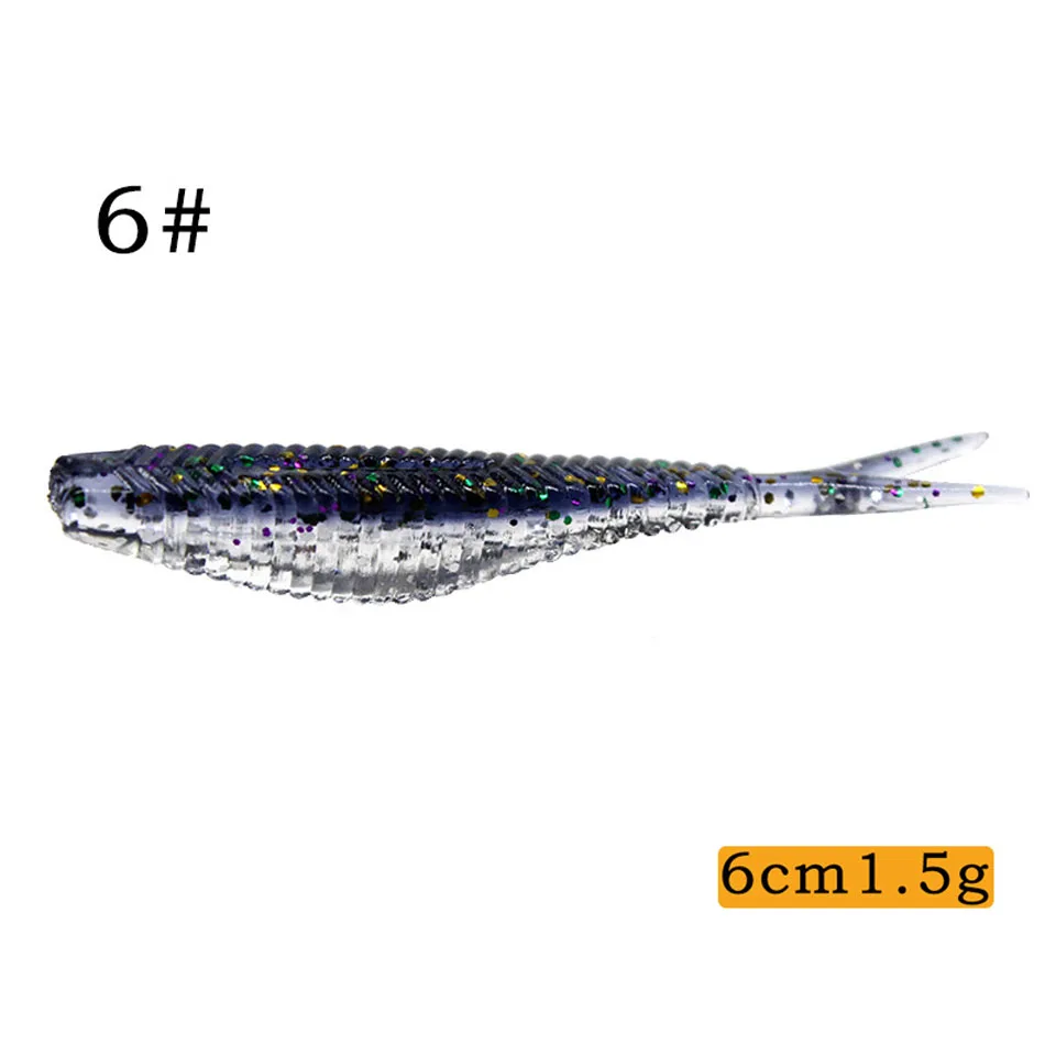 8 шт./лот японские рыболовные приманки Мягкая приманка 60 мм 1 5 г искусственная для