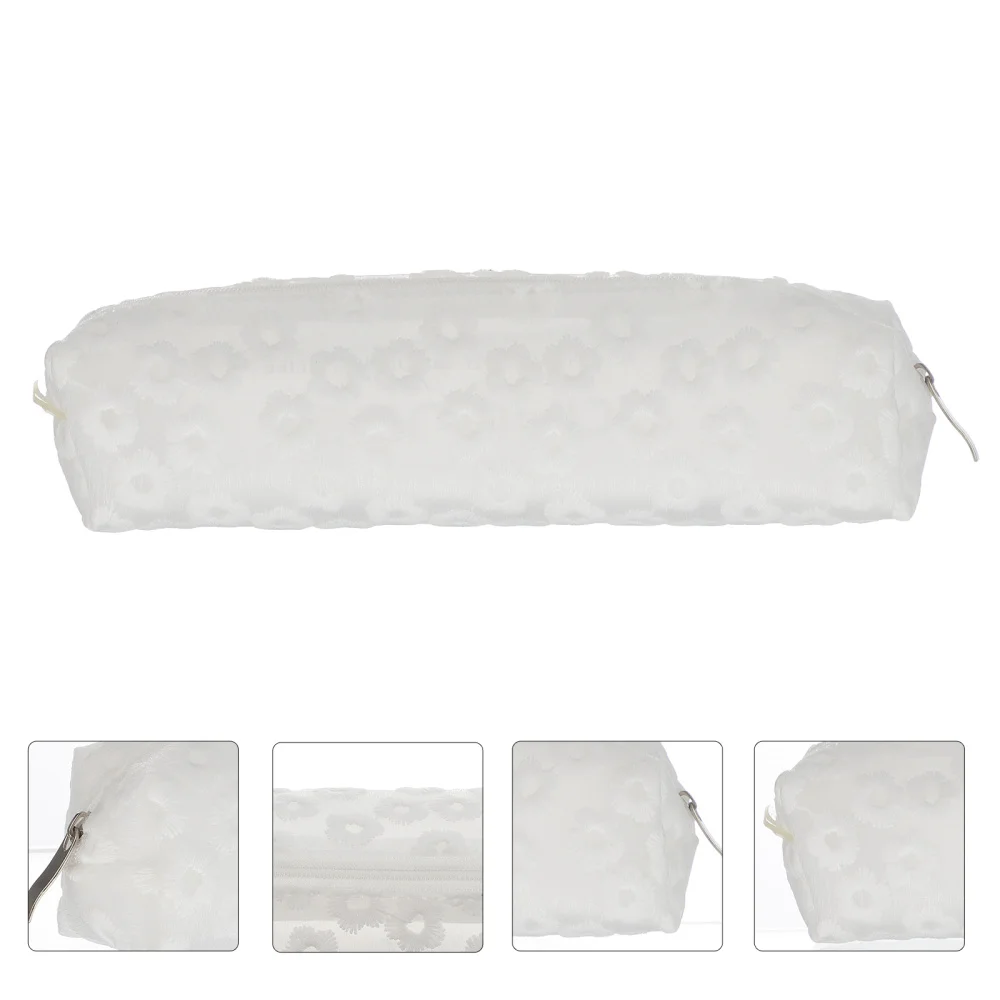 

1pc Multi-functional Pencil Case Embroidered Pattern Large Capacity Pen Bag