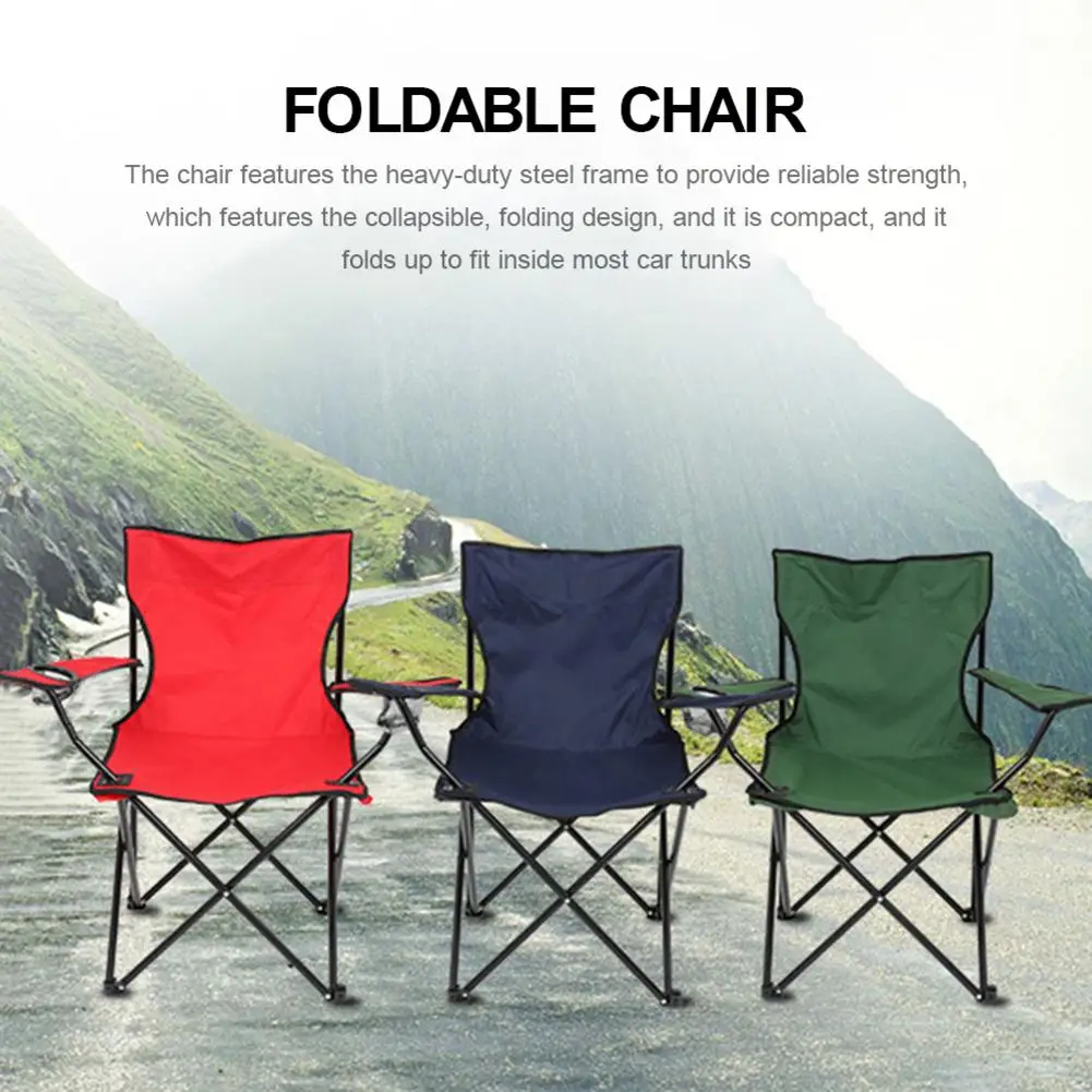 en Ucuz Katlanabilir Kamp Sandalyesi Taşınabilir Tailgating Sandalye Ile 2 Bardak Tutucu Yetişkinler Quad Sandalye Saklama çantası Için Yürüyüş Balıkçılık Plaj