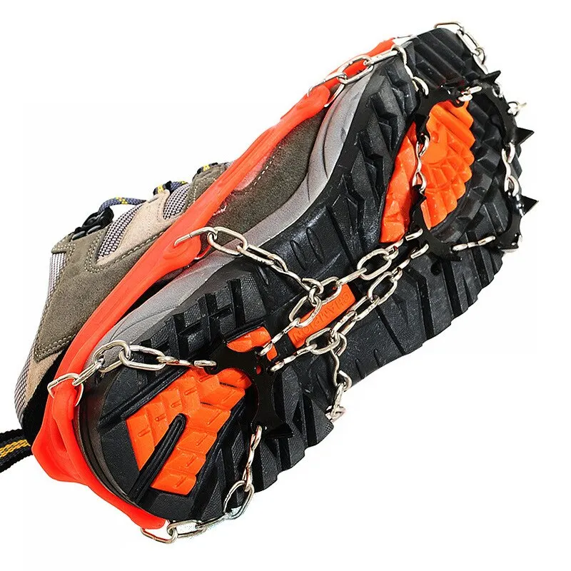 

1 pair 10 teeth Outdoor Climbing Anti Skid Crampons Cleats Crampons Winter Climbing Shoes Cover Silicone Crampon Outdoor 35-44