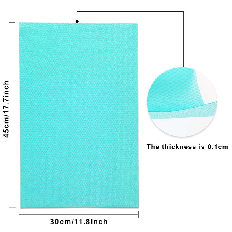 

45*30cm Cup Mats Fridge Waterproof BBQ Baking Mat Kitchen Refrigerator Cabinet Pad Antibacterial Placemat Mildew Moisture Pads