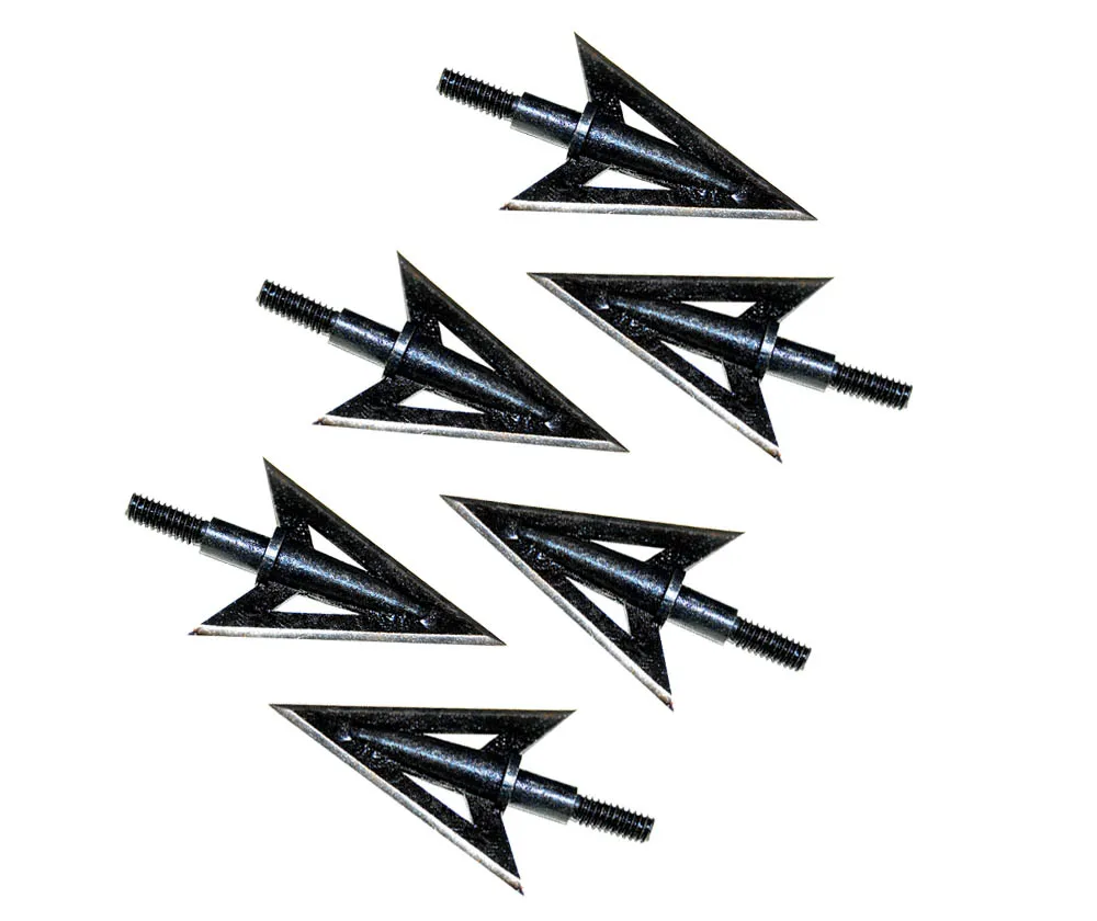 6/12pcs100Grain Sharp Hunting Broadheads Arrow Head Thread Screw in Archery Tips Points Target Shooting Steel | Спорт и развлечения