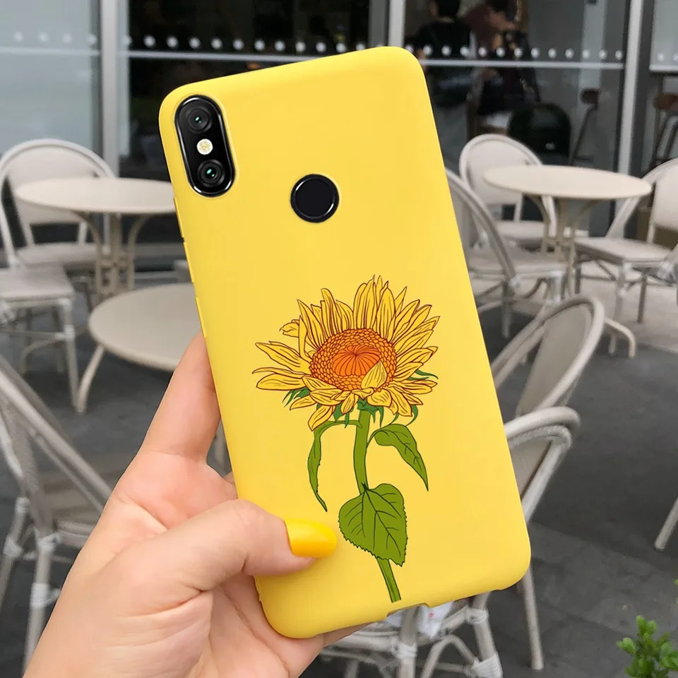 Силиконовый мягкий чехол 5 84 дюйма для Xiaomi Mi A2 Lite с рисунком подсолнуха и пудинга
