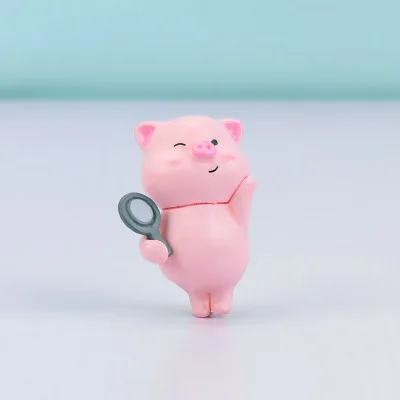 Свинка Семья украшения маленькая статуя фигурка животного модель мох микро пейзаж домашний декор миниатюрная поросенок Фея Украшения Сада - Цвет: 21