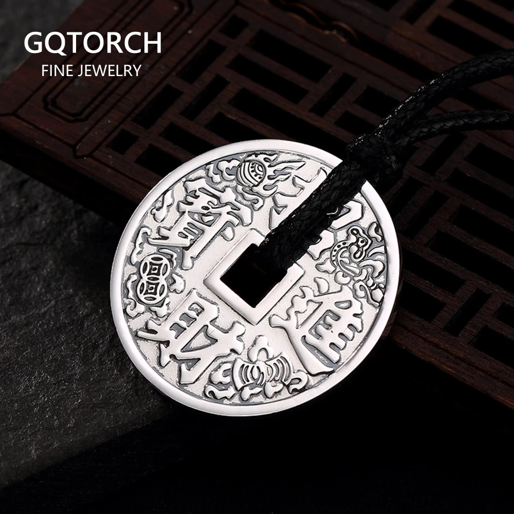 Старинная рыба с монетной подвеской из стерлингового серебра 990 пробы приносит