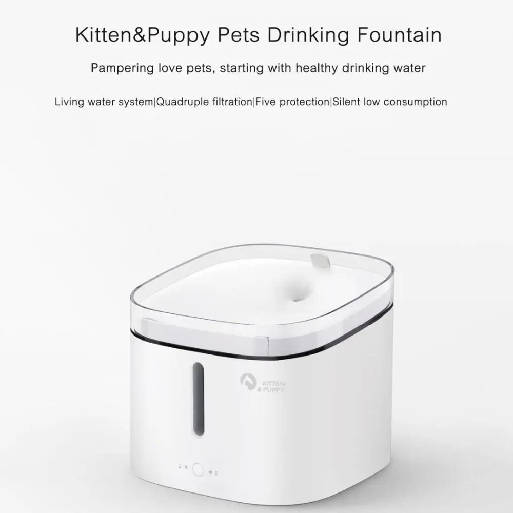 Original Xiaomi Mijia Kitten Puppy Pet Water Dispenser For Dog And Cat Clear White Color Small Us Plug | Электроника
