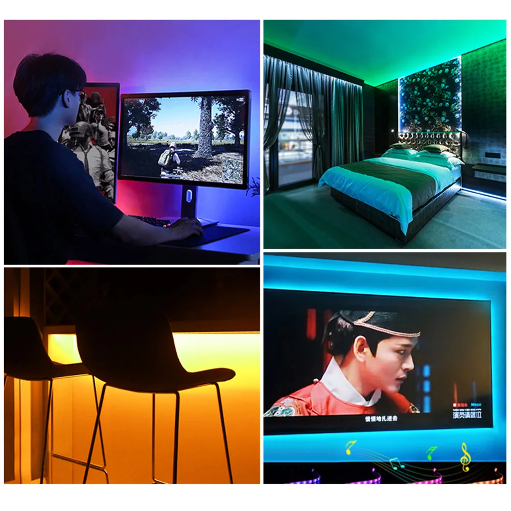 

DC 5V USB LED Strip Light Flexible LED Lamp Tape Ribbon RGB 5M TV Desktop Screen BackLight Diode Tape