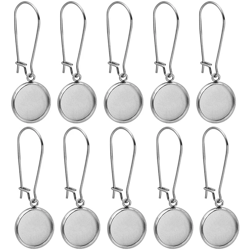 50 шт Серьга ободок кабошон серьга настройки 12 мм Серьги Крючки заготовки для