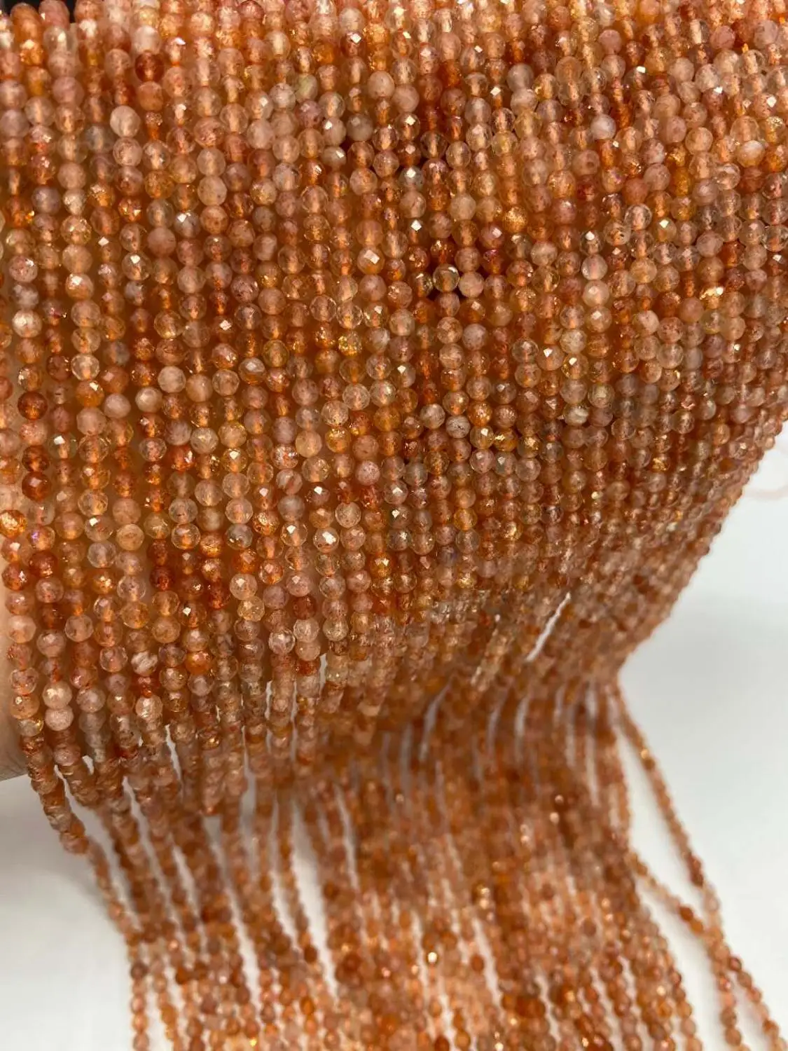 

5AAAAA natural crystal golden point sun surface sphere 2MM / 3MM / 4MM length is 38cm