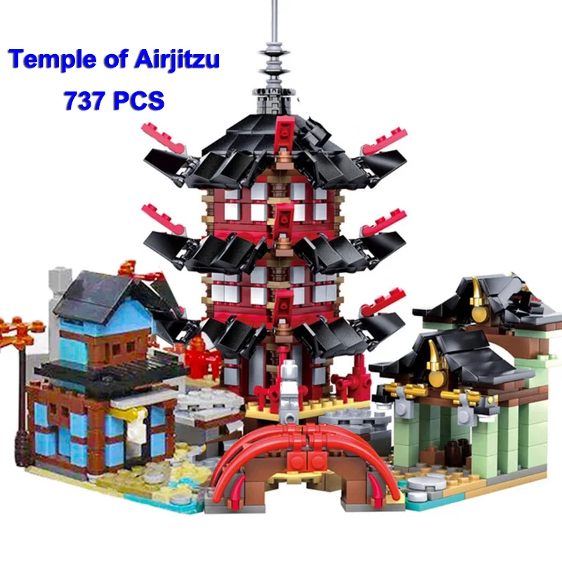 

2020 Sets airjitzu 737+pcs DIY Temple Building Block birthday gifts Toys for Children