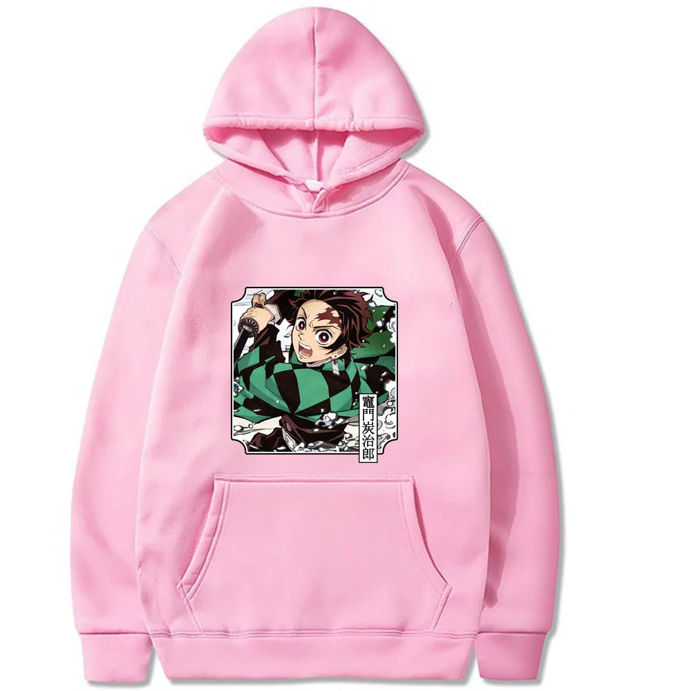 

Printing Demon Slayer Top Men and Women Loose Hoodies Anime Style Pullover