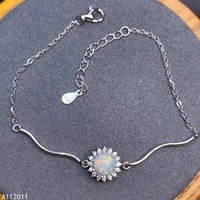 kjjeaxcmy fine jewelry 925 sterling silver inlaid opal lovely womans new hand bracelet support test