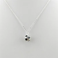 trendy sports soccer ball pendant football necklace metal link chain men women jewelry