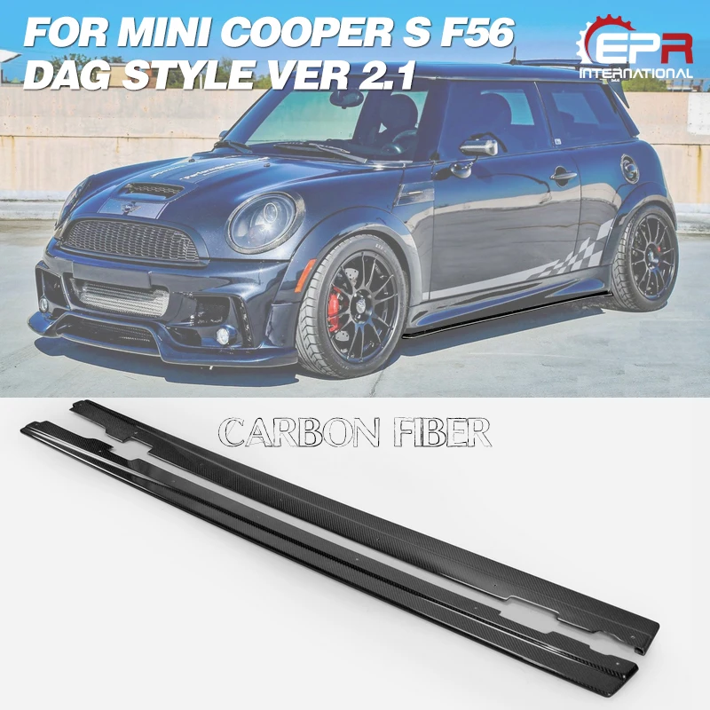 Для F56 Mini Cooper S DAG Style Ver 2 1 боковая юбка из углеродного волокна под доску глянцевая