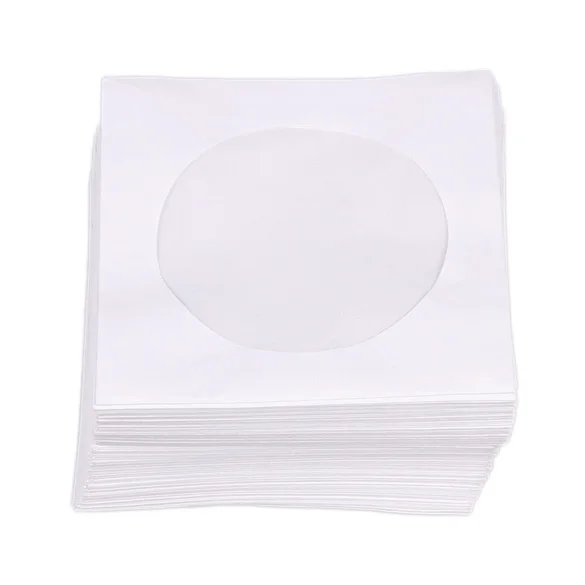 95 шт./лот мини CD Защитный пакет Органайзер белый бумажный DVD диск