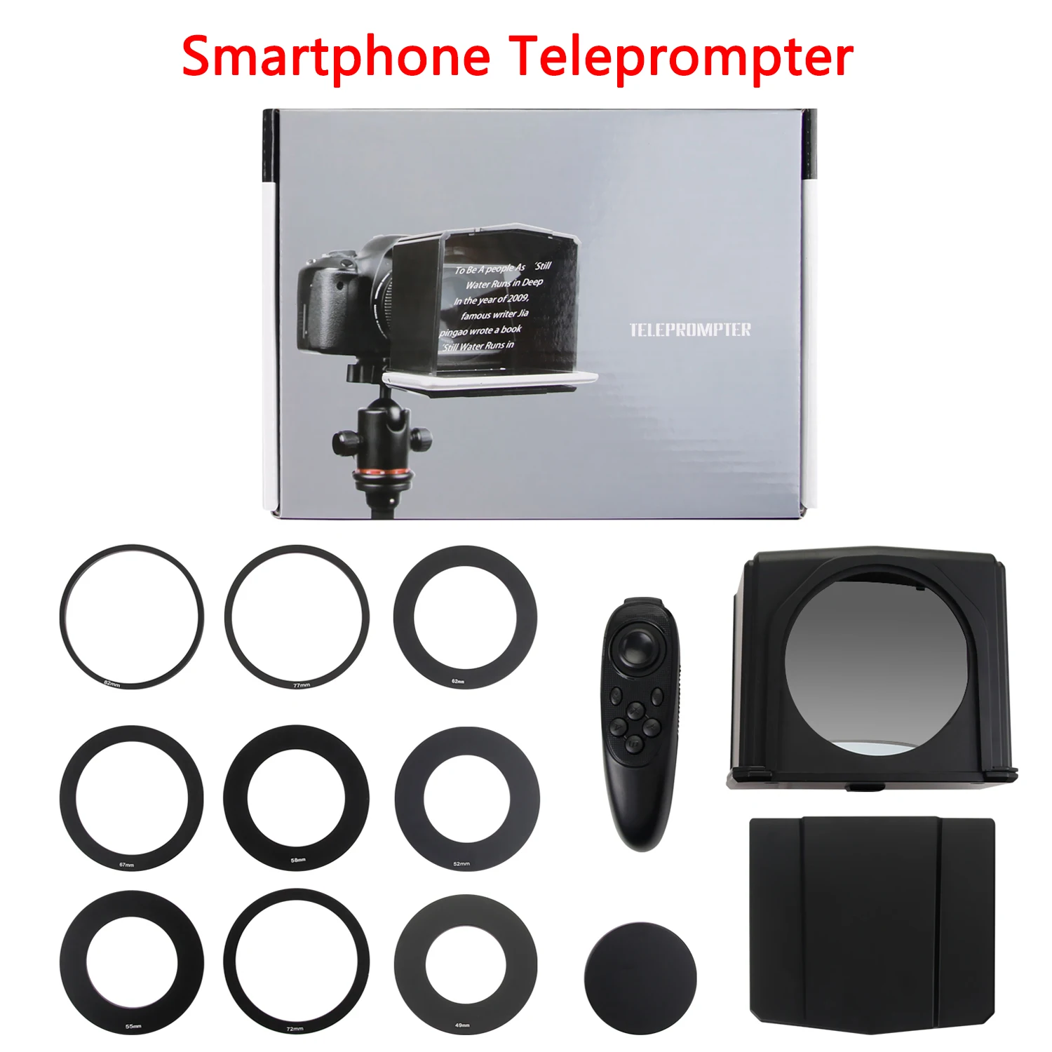 Teleprompter для Xiaomi iPhone samsung huawei телефон для sony Canon Nikon DSLR камера видео интервью телепромптер смартфон