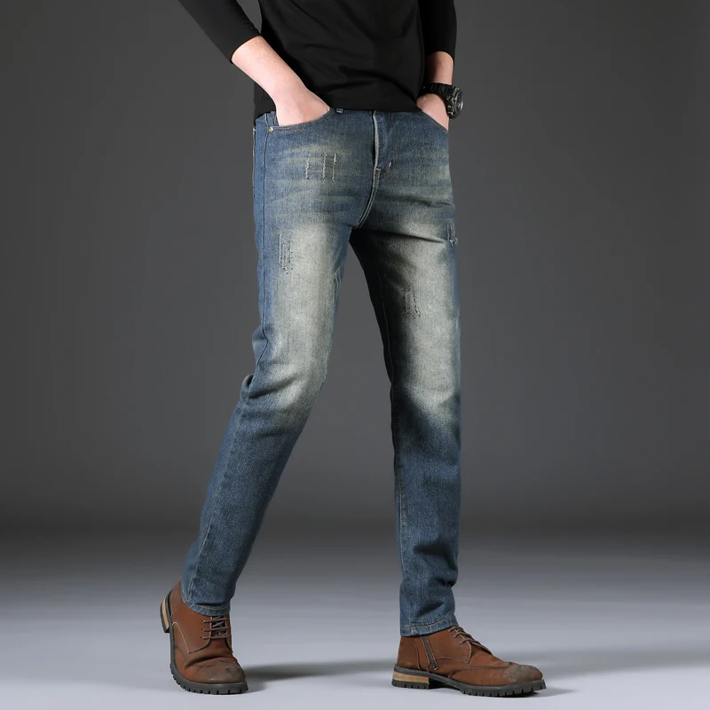 

Casual Business Jeans for Men Wide Leg Oversize Men's Pants Baggy Jean Cargo Denim Overalls Trousers