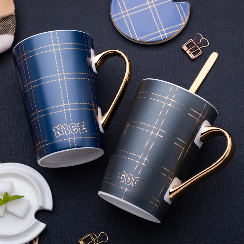 

Nordic style creative ceramic water cup large capacity home mug personality trend male and female students coffee cup