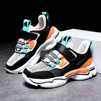 colorful chunky sole childrens sneakers lace up velcro kids sports shoes for boys air mesh breathable boy child sneakers teens