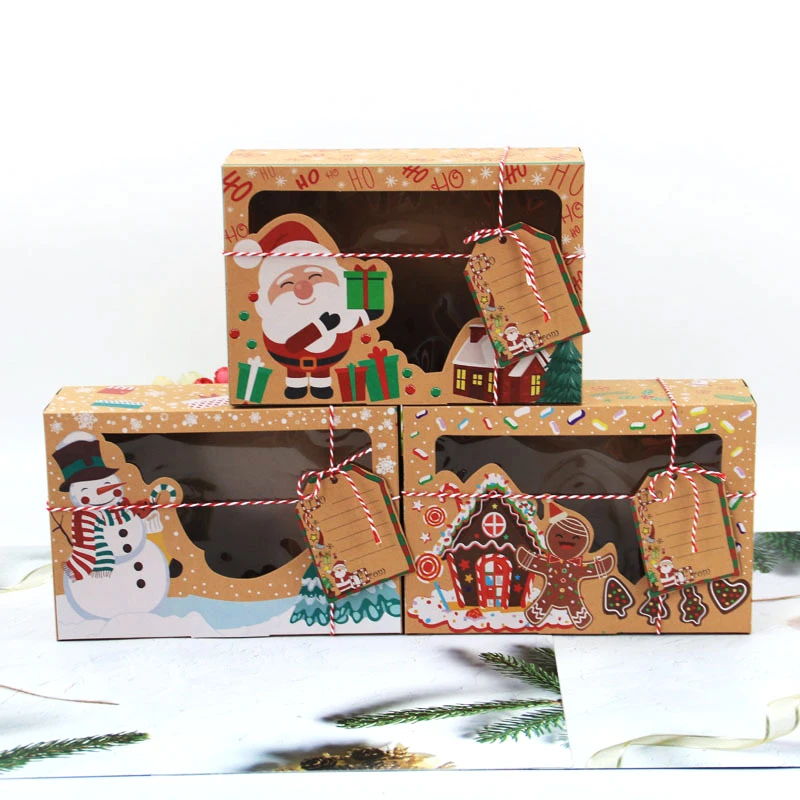 

Коробка для сладостей и печенья, с окошком, 12 шт., коробки для выпечки
