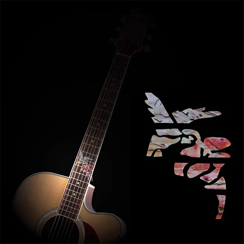 10 шт. гитарные инкрустация наклейками Колибри с цветами маркер грифа/наклейки