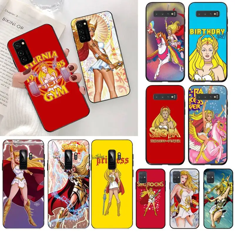 Супер девушка мультфильм she ra окрашенный пользовательский фото мягкий чехол для