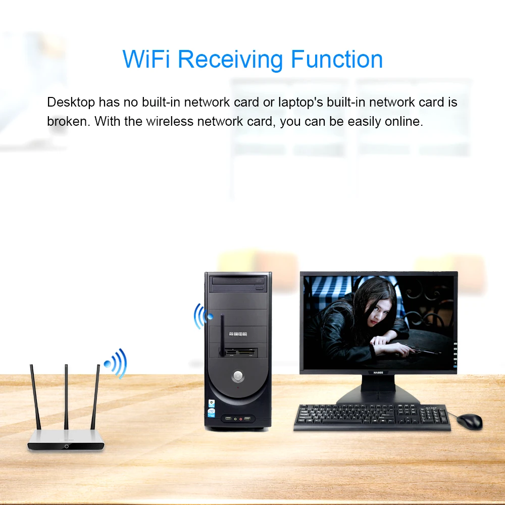 CHIPAL 10 шт. USB Wi-Fi адаптер 150 Мбит/с беспроводная сетевая карта LAN антенна приемник