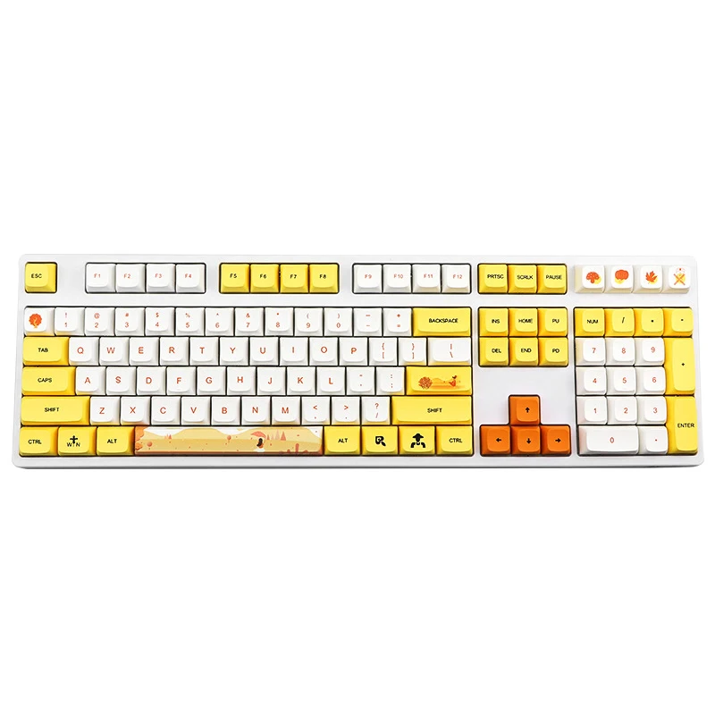 

129-Key PBT Keycap Sublimation 64 68 84 96 61 87 104 Mechanical Keyboard Keycap Set