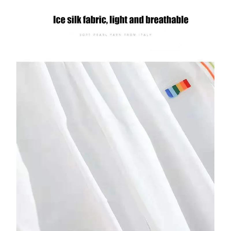 

Summer Women's Sports Pants Rainbow lines Ice Silk Thin Loose-Fitting Feet Quick-Drying Casual Jogging Lantern Cropped Trousers