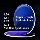 1,56 1,61 1,67 1,74 анти синий светильник Блокировка по рецепту CR-39 смолы Асферические стекла линзы от близорукости дальнозоркости пресбиопии