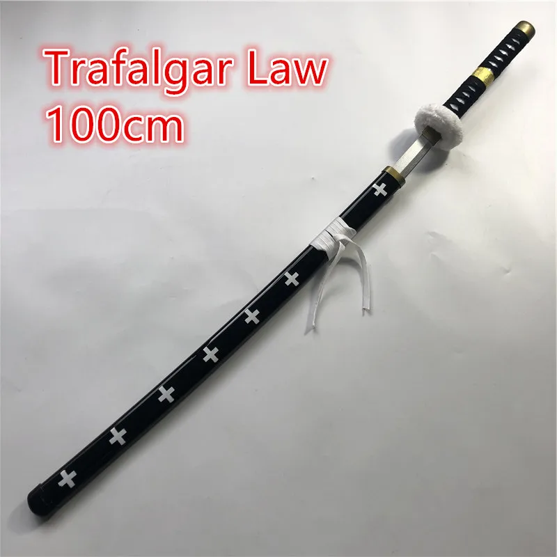 

Anime Cosplay Trafalgar Law sword Zoro Sword Weapon Wood Ninja Knife 1:1 Samurai Sword Prop Toys 100cm