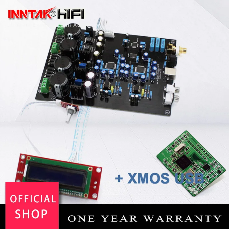 AK4495SEQ * 2 + AK4118 XMOS USB мягкое управление ЦАП Декодер плата с ЖК дисплеем поддержка DOP