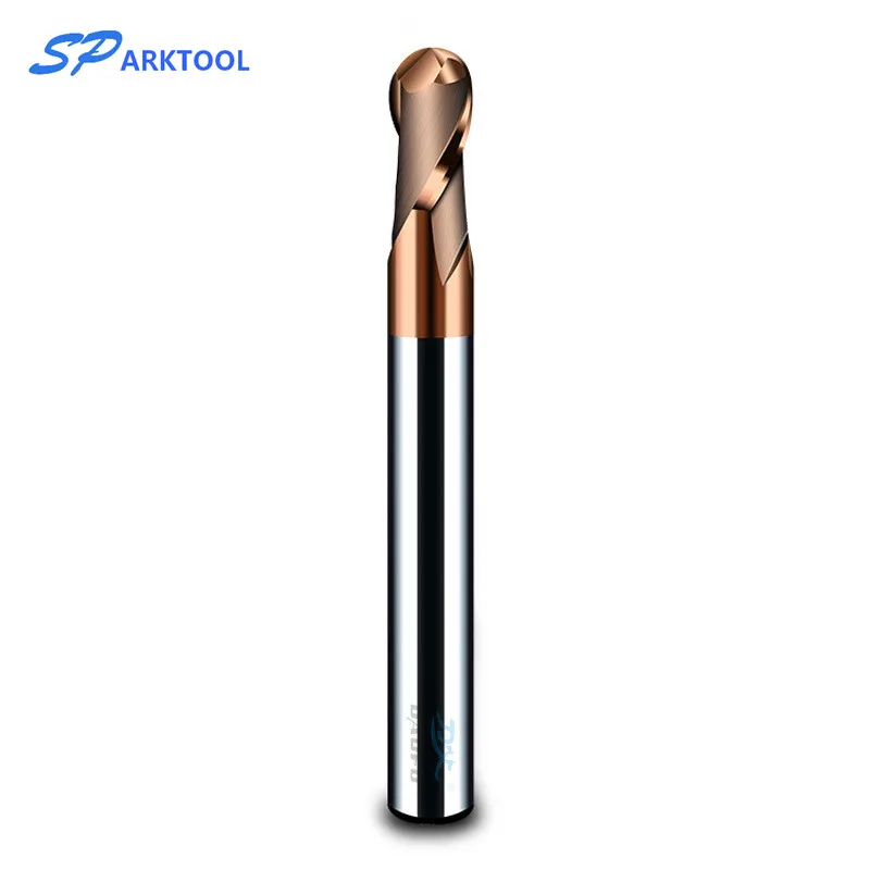 HRC65 шаровая носовая фреза карбидная Концевая с покрытием из сплава Вольфрамовая